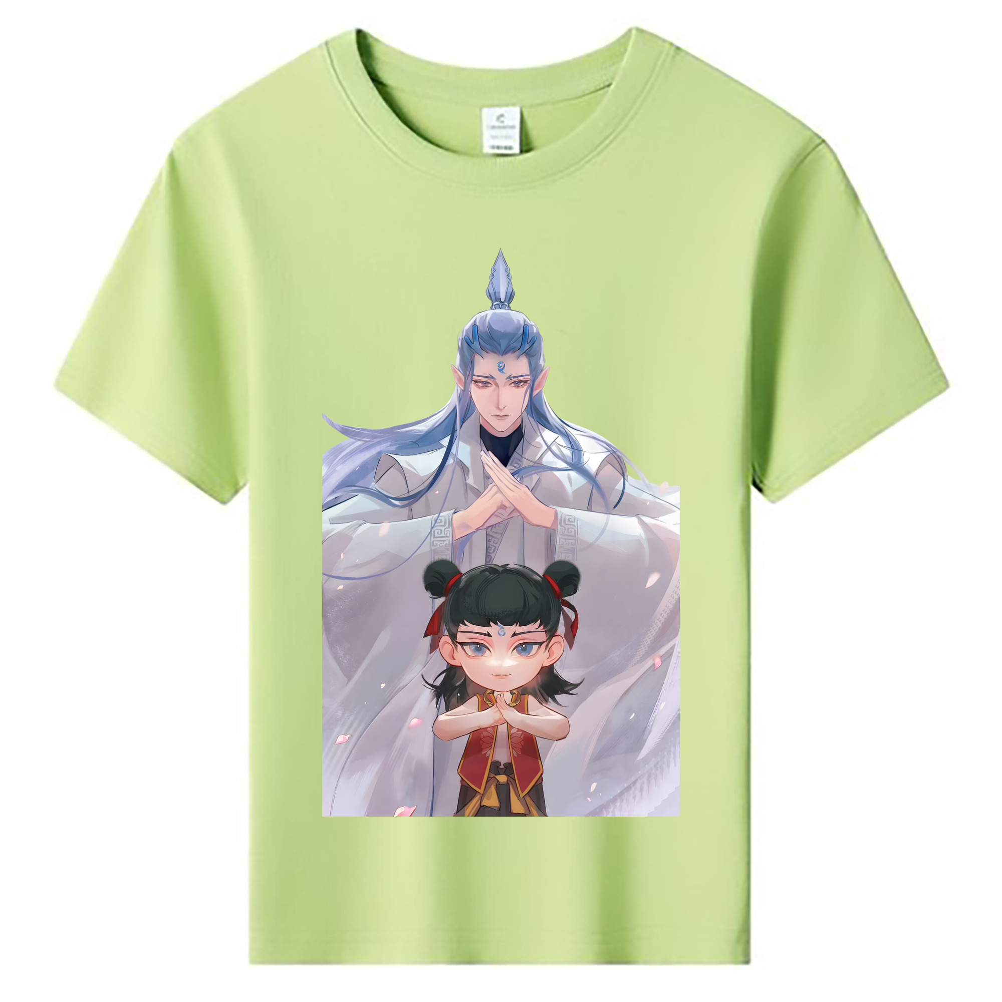 （画像用） Ne Zha 2 ナタ 魔童の大暴れ 綿100％キッズTシャツ（フロントプリント）